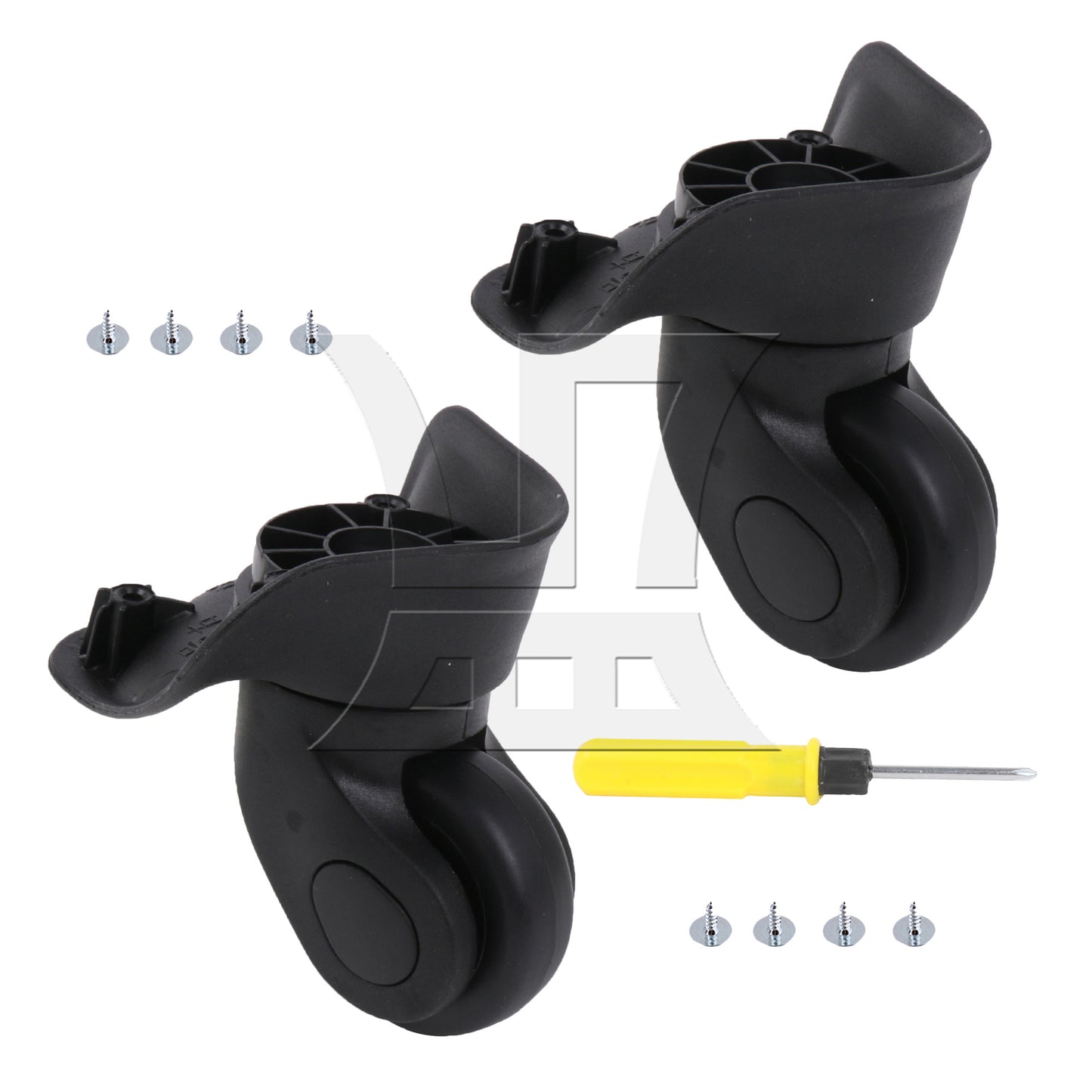 BQLZR 2Pieces Suitcase Luggage Caster Repair Mute Wheels 3.54" W041-S Right w/ Screw