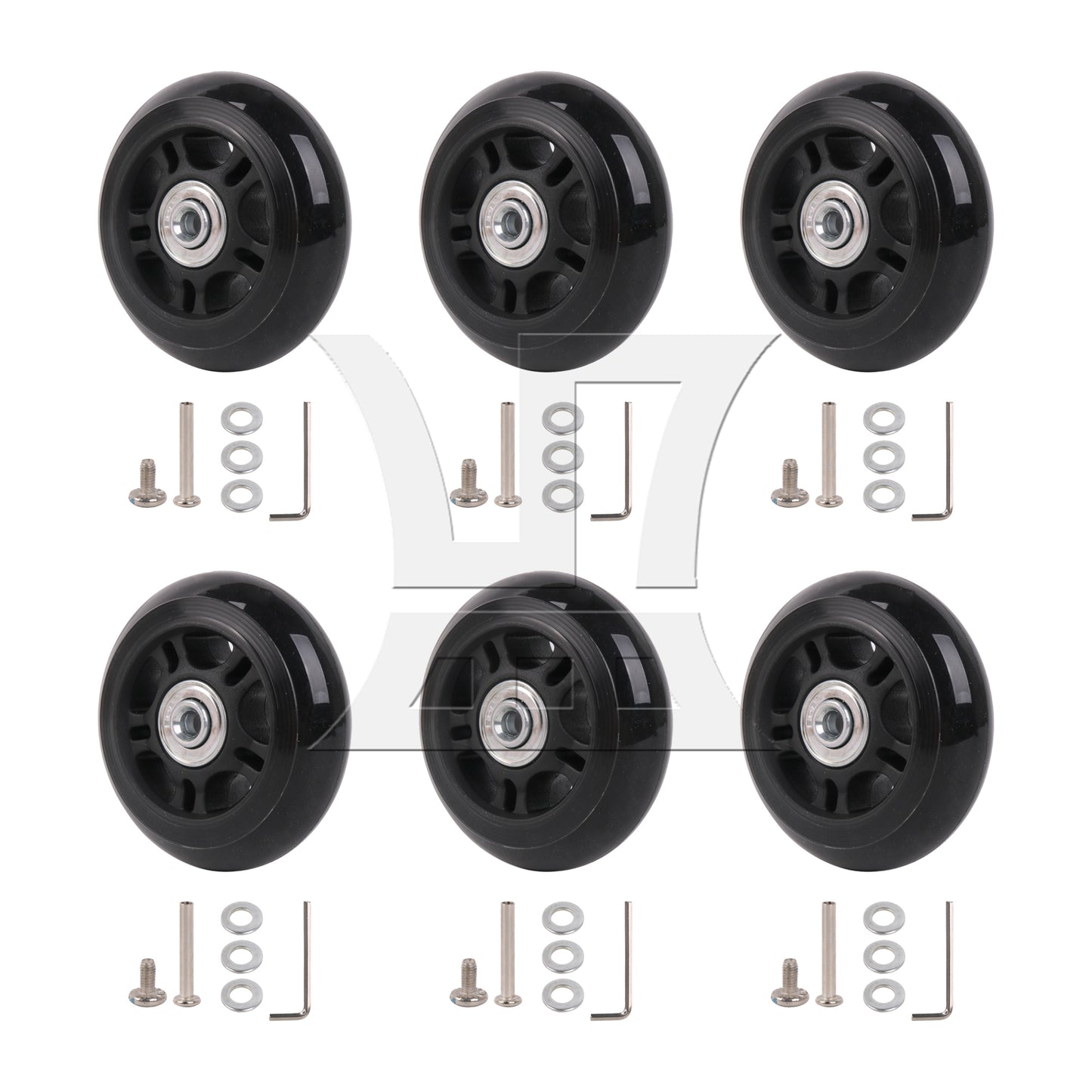 BQLZR 75mm Dia Luggage Replacement Wheels Luggage Suitcase Replacement Wheels Kit
