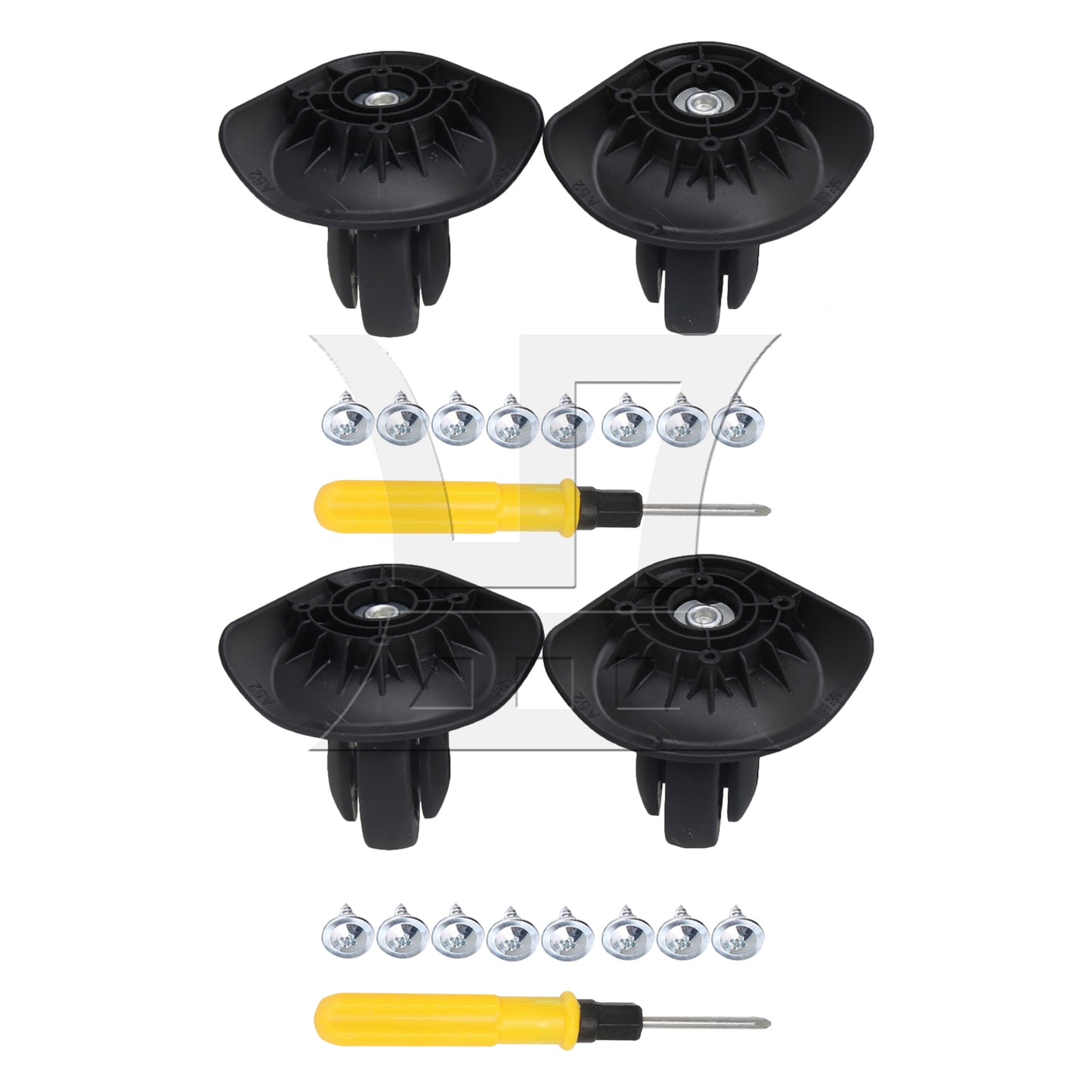 BQLZR Suitcase Luggage Replacement Swivel Casters Mute Wheel 2.95 Inches W076 Set