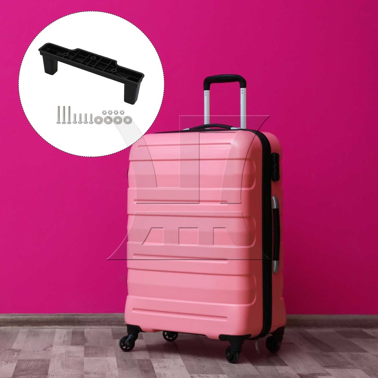 BQLZR Plastic Luggage Feet Bracket Black for Diy Handmade Trolley Cases