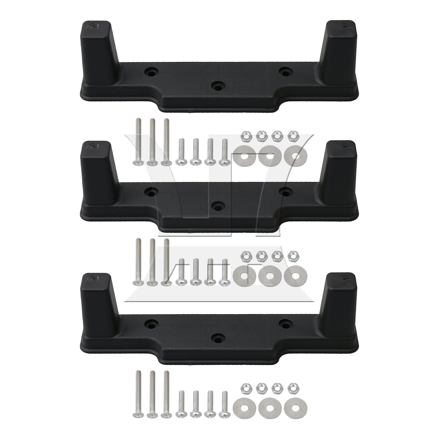 BQLZR Plastic Luggage Feet Bracket Black for Diy Handmade Trolley Cases