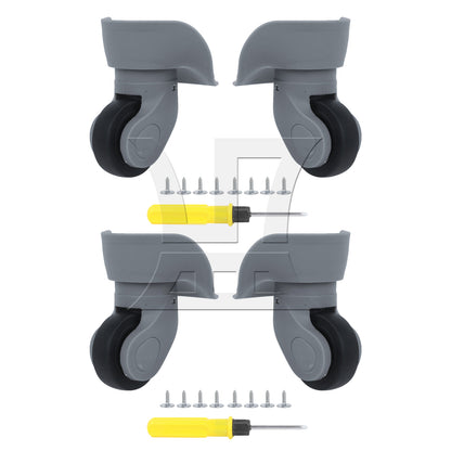 BQLZR 2Pieces Grey Plastic DIY Luggage Swivel Wheel 9.1cmx9.7x4.9cm BQLZR