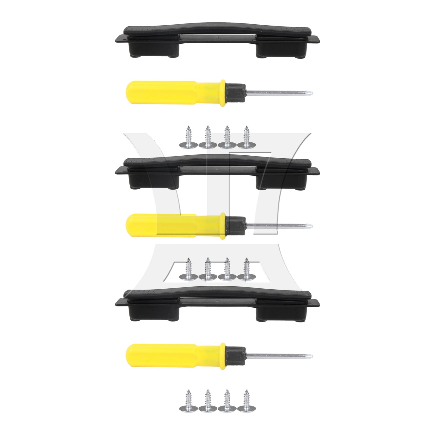 BQLZR Black Suitcase Luggage Strap Handle Plastic Pull Grip 8.46inch Length w/ Screw