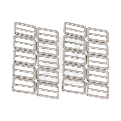 BQLZR Silver Zinc Alloy Welded Tri-glides Sliders Buckle for Handbag 3.1cm