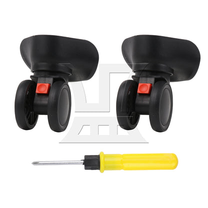 BQLZR Black Suitcase Swivel Wheels 106mm Plastic for Luggage Parts 603PT