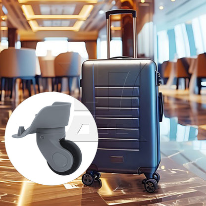 BQLZ Metal Luggage Swivel Wheel 1R1L W041 Grey with 1pc Screwdriver for Suitcases