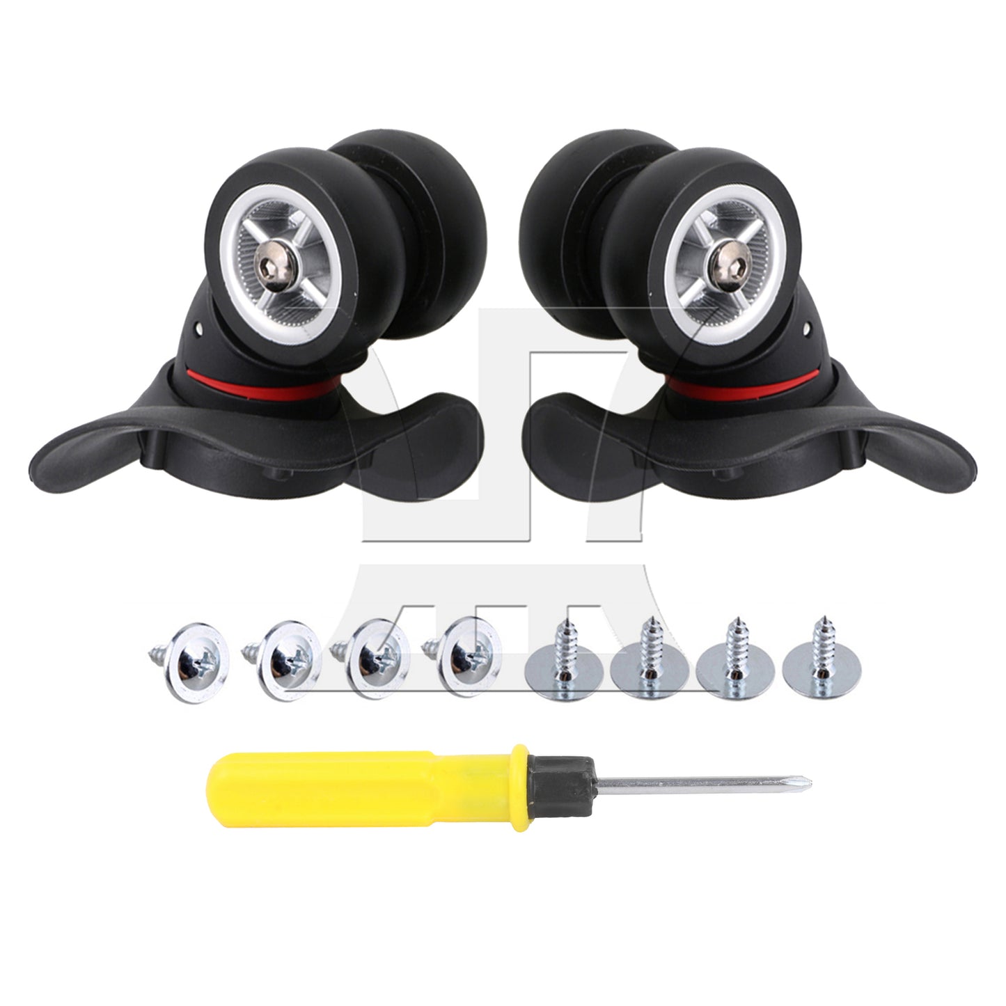 BQLZR Luggage Spinner Wheels 3.94" W042-L Black Right for Suitcases Repair