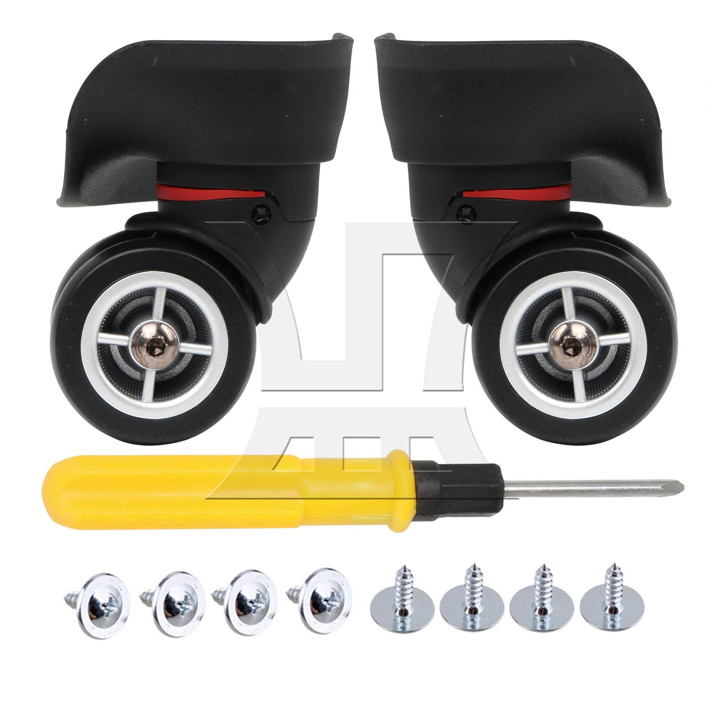 BQLZR W042S Swivel Caster Wheels Right Plastic & Metal with Screwdriver for Luggage