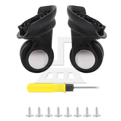 BQLZR 1 Left & 1 Right 95x92x50cm Black DIY Caster Wheel with 4 Holes