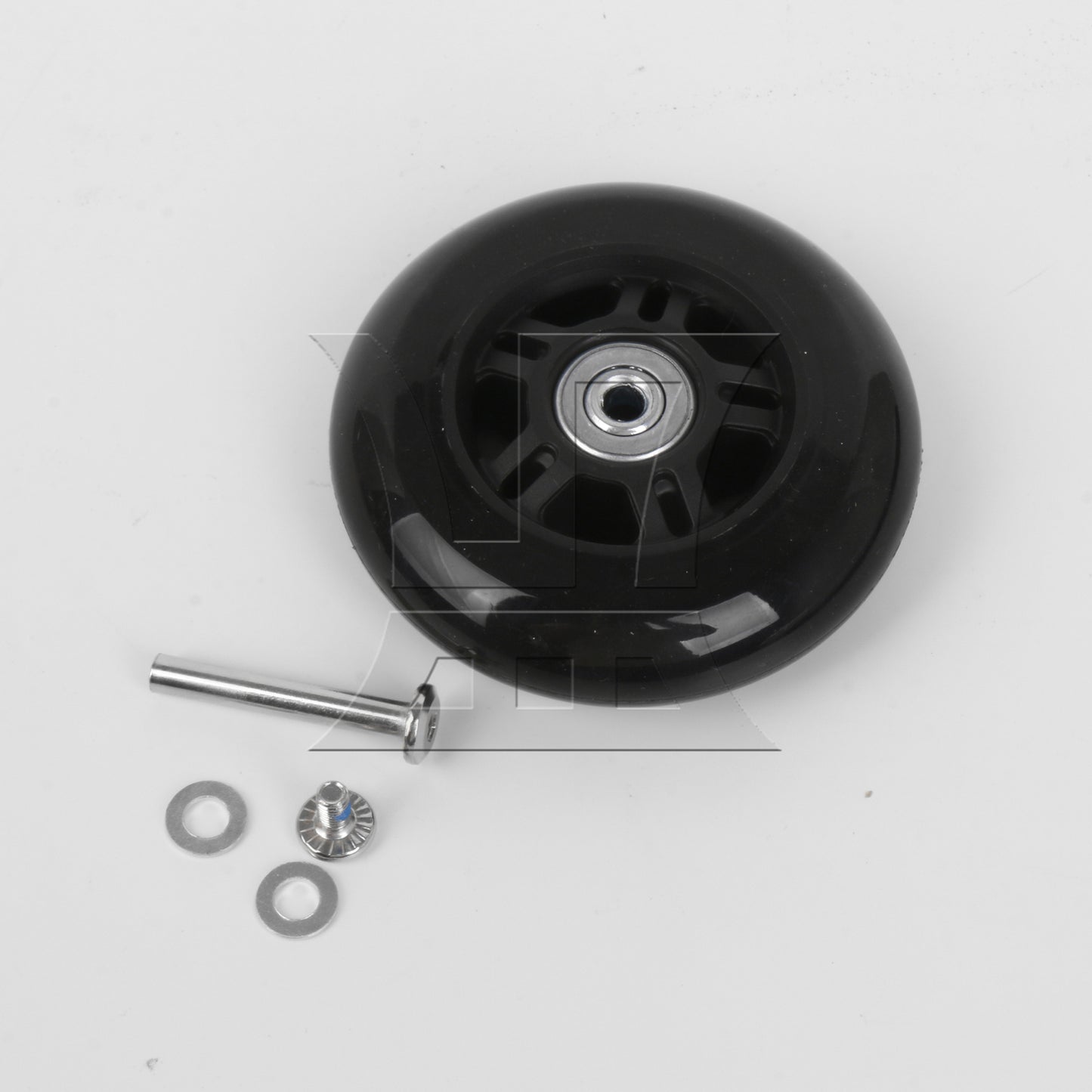 BQLZR 9cm Dia Luggage Suitcase Wheels Outdoor Replacement PU Rubber Wheel with Screw