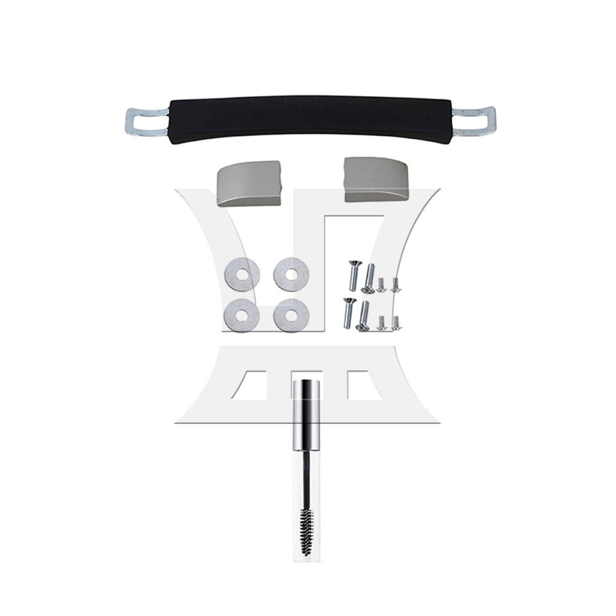 BQLZR 1set Suitcase Handle 14cm 115B Series B009 With Mascara Tube Black for Suitcase Handles Luggage Handles