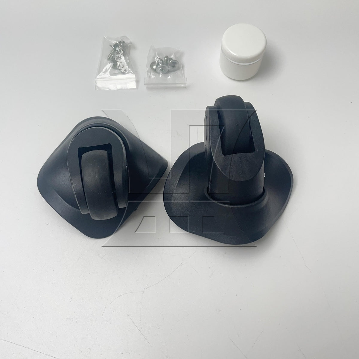 BQLZR 2pcs Luggage Swivel Wheels 1R1L 115W Series W041-2 Black Large with 1pc Mascara Tube 10ml for Replacing Damaged Accessories