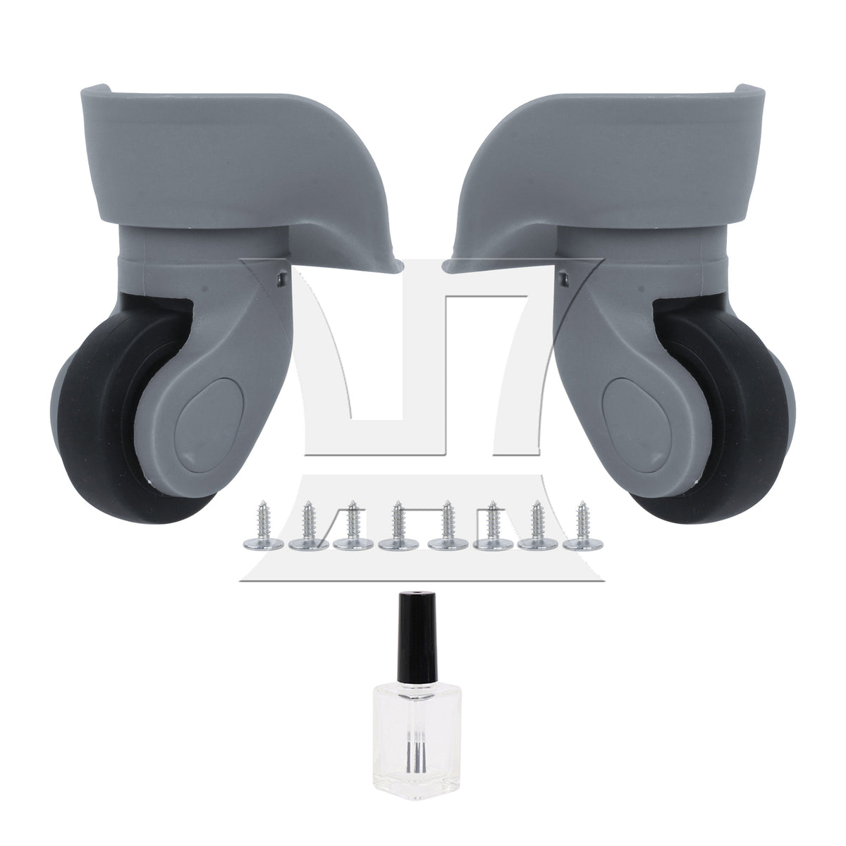 BQLZR 2Pieces Grey Plastic DIY Luggage Swivel Wheel 9.1cmx9.7x4.9cm BQLZR