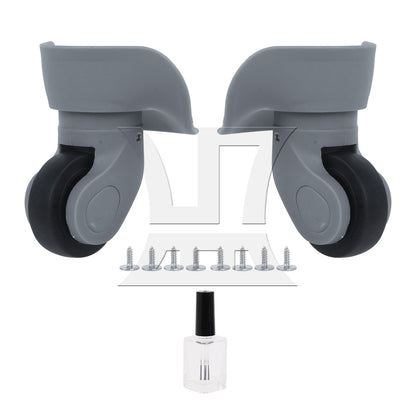 BQLZR 2Pieces Grey Plastic DIY Luggage Swivel Wheel 9.1cmx9.7x4.9cm BQLZR