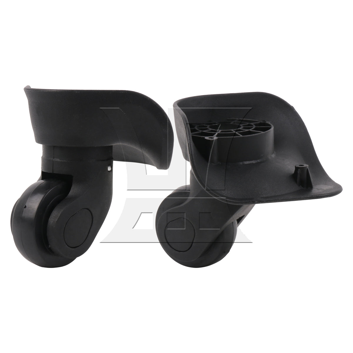 BQLZR 2pcs Luggage Swivel Wheels 1R1L 115W Series W041-2 Black Large with 1pc Mascara Tube 10ml for Replacing Damaged Accessories