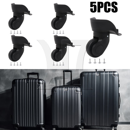 BQLZR Black Left Luggage Suitcase Wheels 360 Swivel Replacement W041-2S with 4 Screw