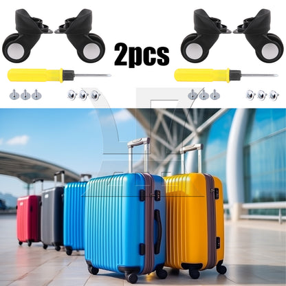 BQLZR Luggage Spinner Wheel 3.43 Inches W024 Black Left for Suitcases Repair Part