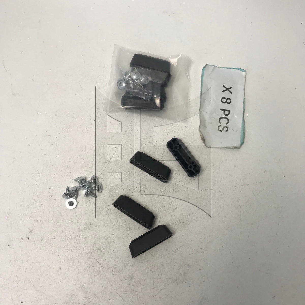 BQLZR 1 Set Of 8-Piece Suitcase Side Foot Bracket, Plastic Base 4.7x1.6x1.6cm