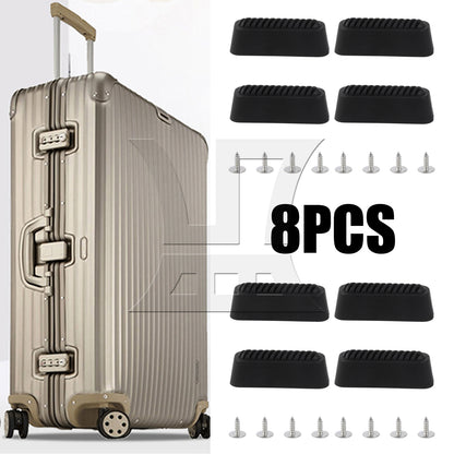 BQLZR 1 Set Of 8-Piece Suitcase Side Foot Bracket, Plastic Base 4.7x1.6x1.6cm
