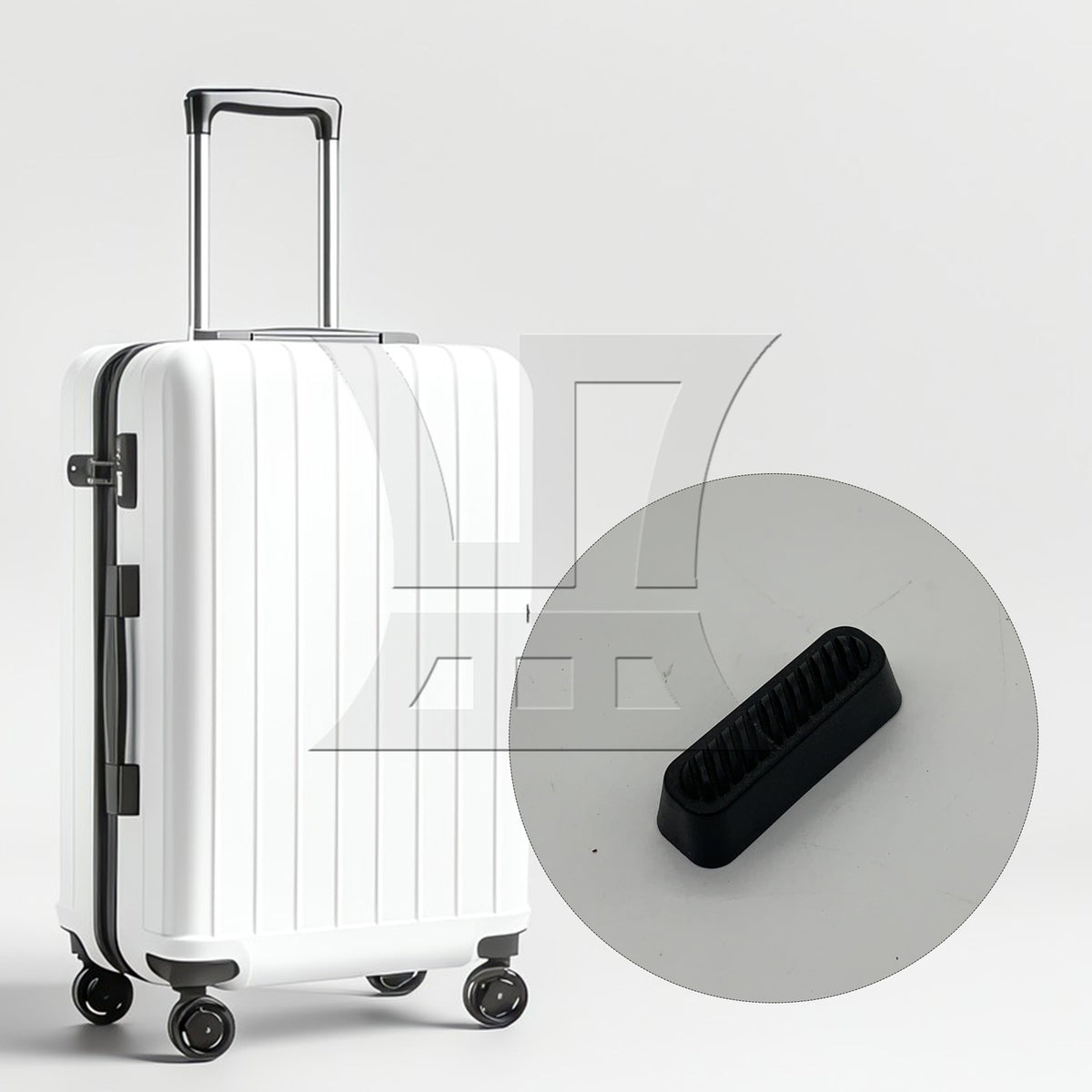 BQLZR 1 Set Of 8-Piece Suitcase Side Foot Bracket, Plastic Base 4.7x1.6x1.6cm
