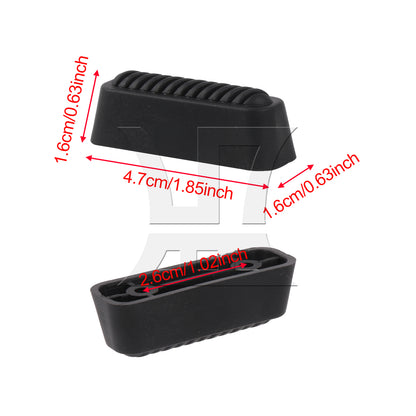BQLZR 1 Set Of 8-Piece Suitcase Side Foot Bracket, Plastic Base 4.7x1.6x1.6cm