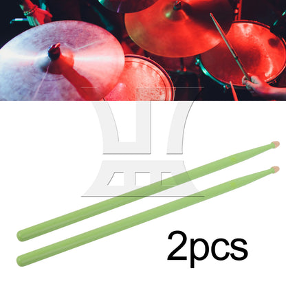 BQLZR 2pcs Wooden Drum Sticks 5A Green for Rock Jazz Blues