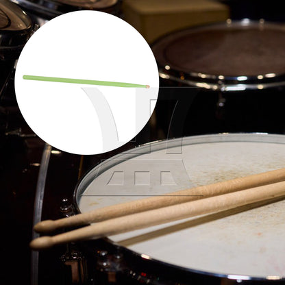 BQLZR 2pcs Wooden Drum Sticks 5A Green for Rock Jazz Blues