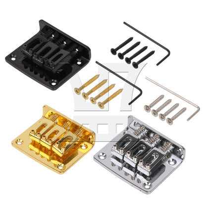 BQLZR Zinc Alloy Bridge for 3 String Electric Guitar Part with 12 Screws