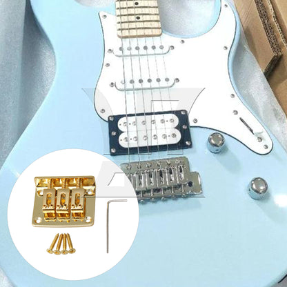 BQLZR Zinc Alloy Bridge for 3 String Electric Guitar Part with 12 Screws