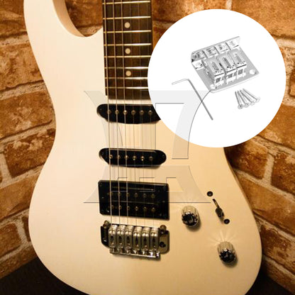 BQLZR Zinc Alloy Bridge for 3 String Electric Guitar Part with 12 Screws