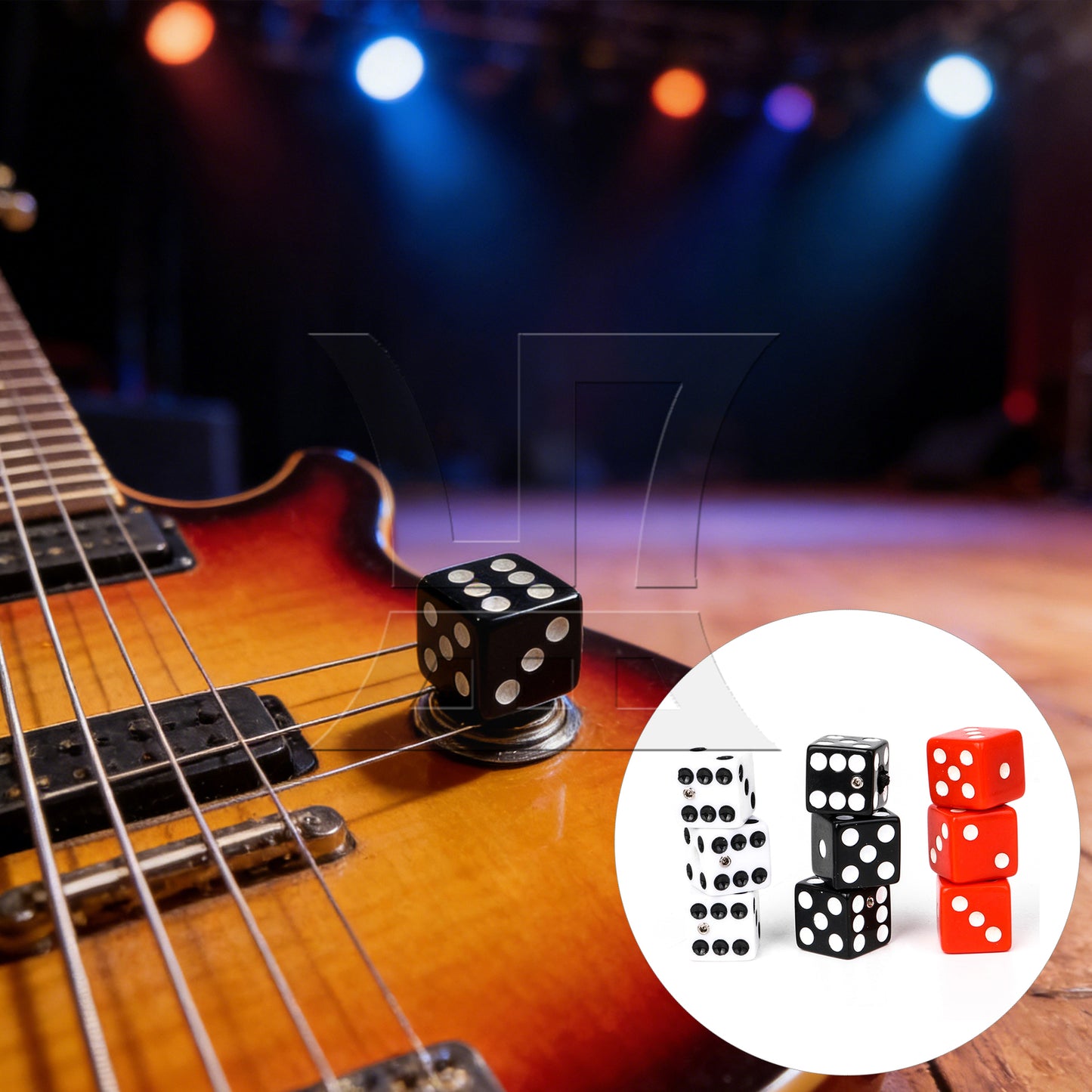 BQLZR 9 Pieces Speed Volume Control Knobs Square Plastic w/ 3x Wrenches for Guitar