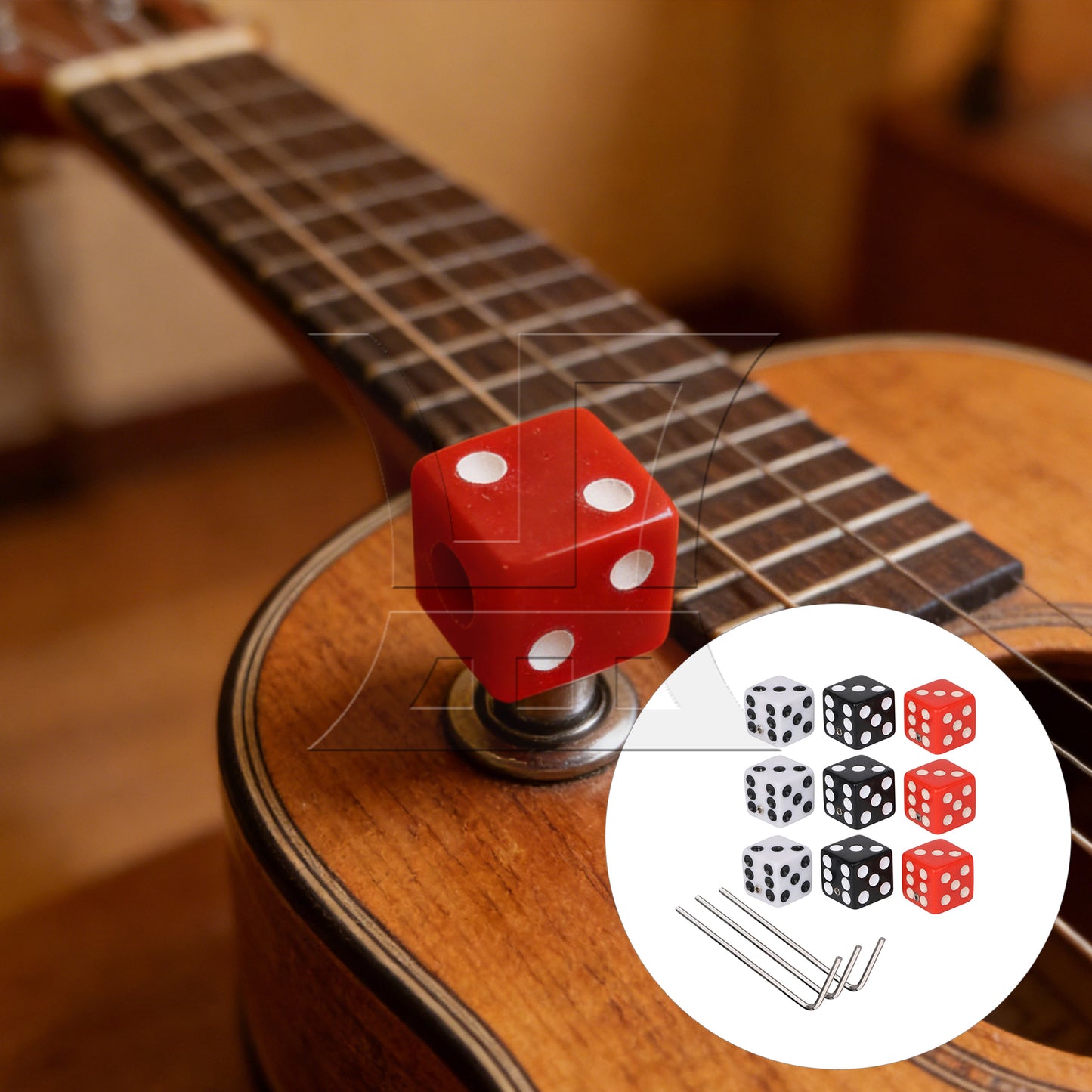BQLZR 9 Pieces Speed Volume Control Knobs Square Plastic w/ 3x Wrenches for Guitar