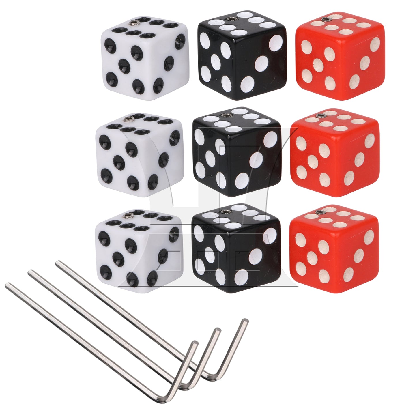 BQLZR 9 Pieces Speed Volume Control Knobs Square Plastic w/ 3x Wrenches for Guitar