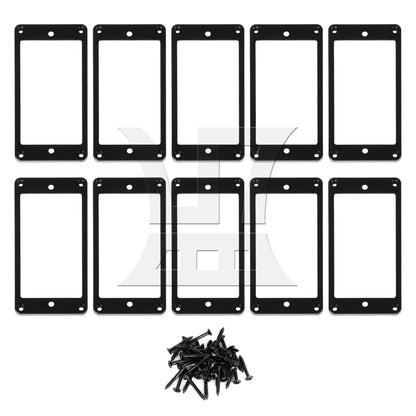 BQLZR Black Plastic Humbucker Pickup Mounting Frames for Electric Guitar