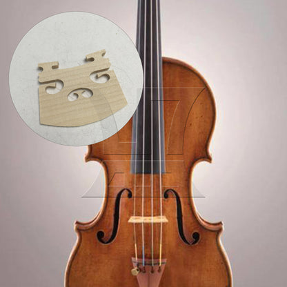 BQLZR 4/4 Violin Semi Fitted Fiddle String Wooden Bridge 1.85x1.57x0.24inch