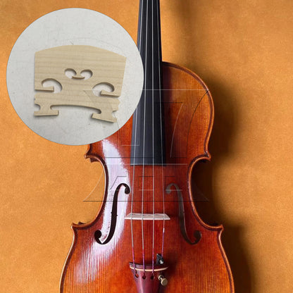 BQLZR 4/4 Violin Semi Fitted Fiddle String Wooden Bridge 1.85x1.57x0.24inch