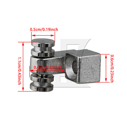 BQLZR  Electric Guitar Roller String Tree Retainer Guides Silver Zinc Alloy