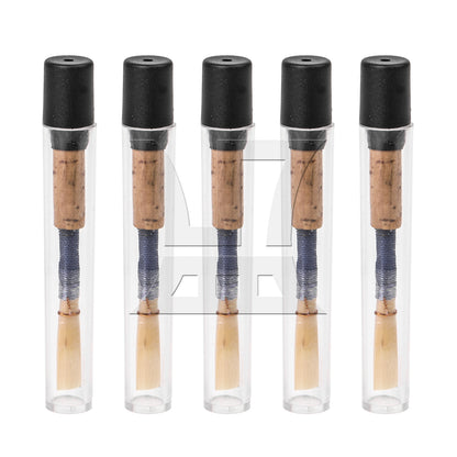 BQLZR 5 Pieces Soft Handmade Oboe Reeds for Woodwind Instruments with Plastic Tube