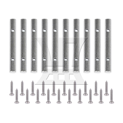 BQLZR 10 Pieces 1.77Inch Length Headstock Retainer Bar for Electric Guitar Chrome