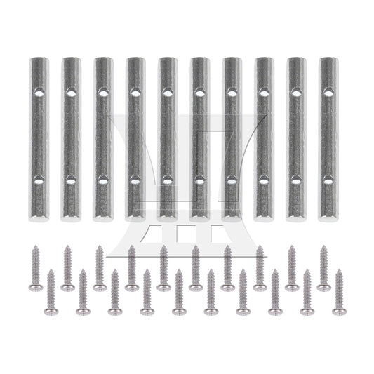BQLZR 10 Pieces 1.77Inch Length Headstock Retainer Bar for Electric Guitar Chrome