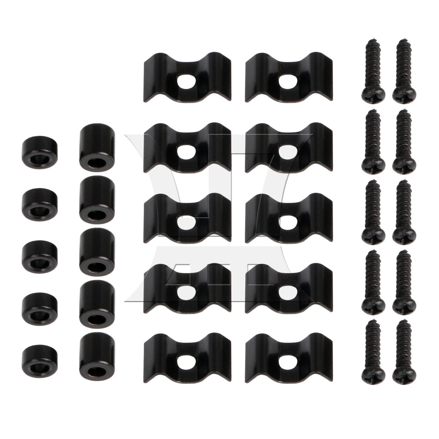 BQLZR 5Pieces Metal Strings Retainer Guitar Replacement Accessories with Screw Black