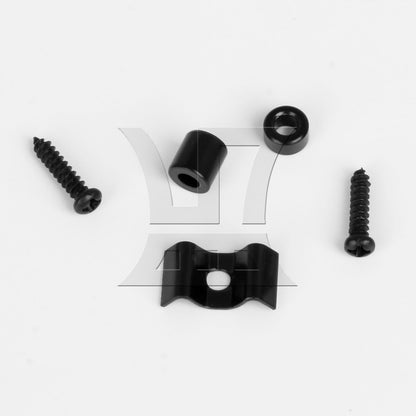 BQLZR 5Pieces Metal Strings Retainer Guitar Replacement Accessories with Screw Black