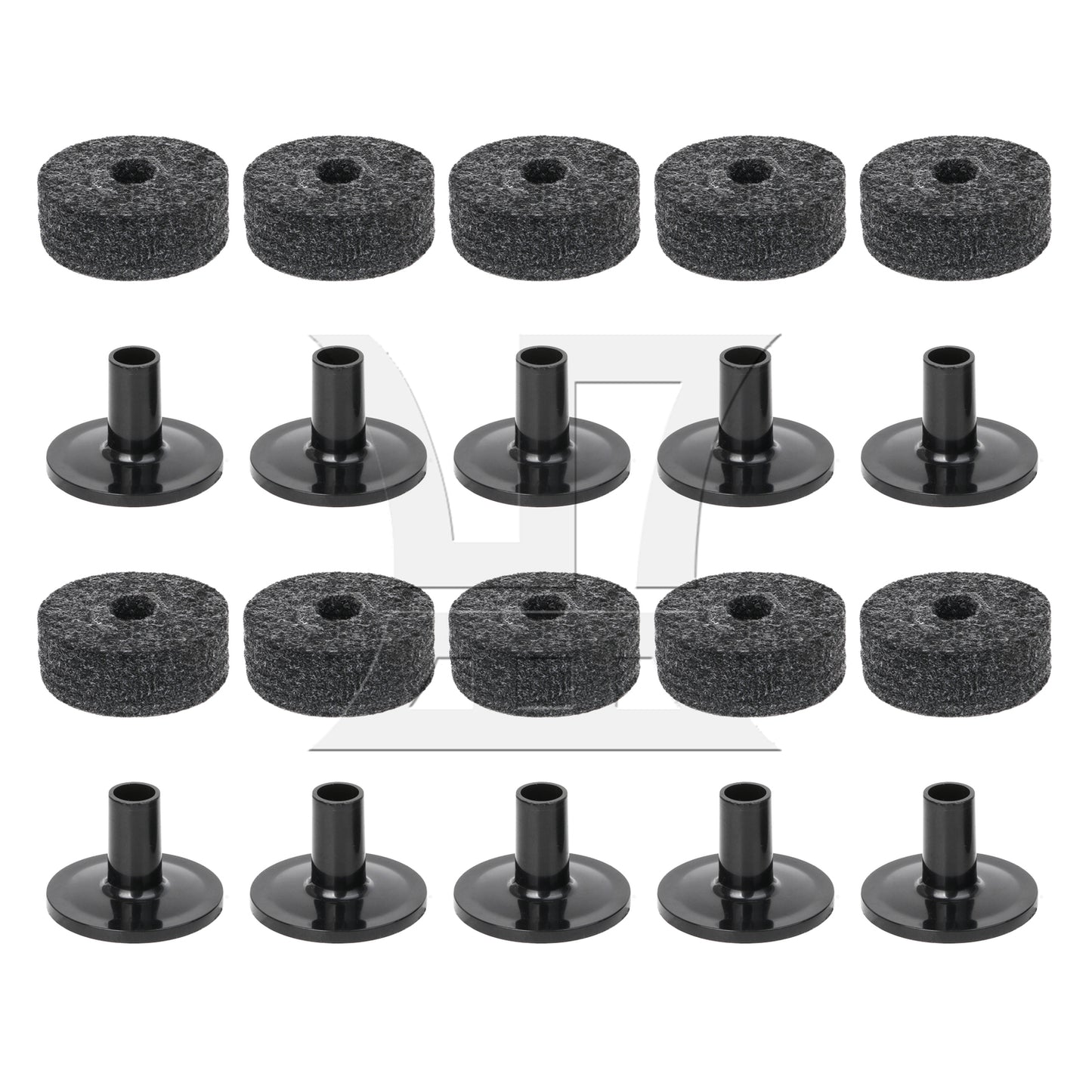 BQLZR Plastic Cymbal Sleeves & Felt 15mm Thick Washers Drum Accessories
