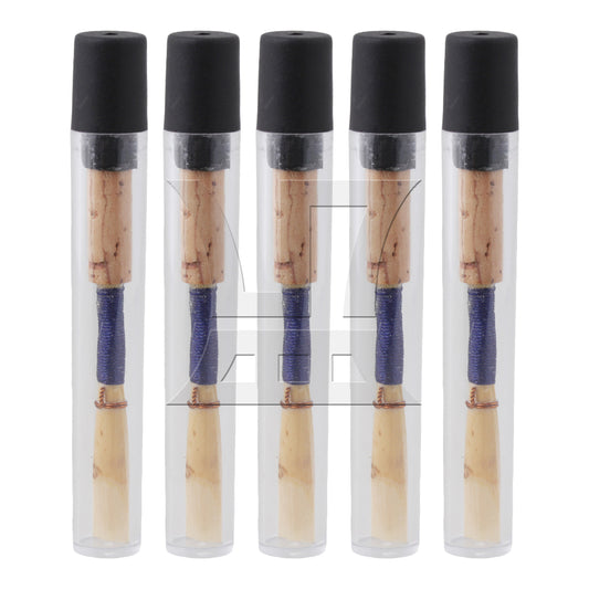 BQLZR 5 Pieces Soft Handmade Oboe Reeds for Woodwind Instruments with Plastic Tube