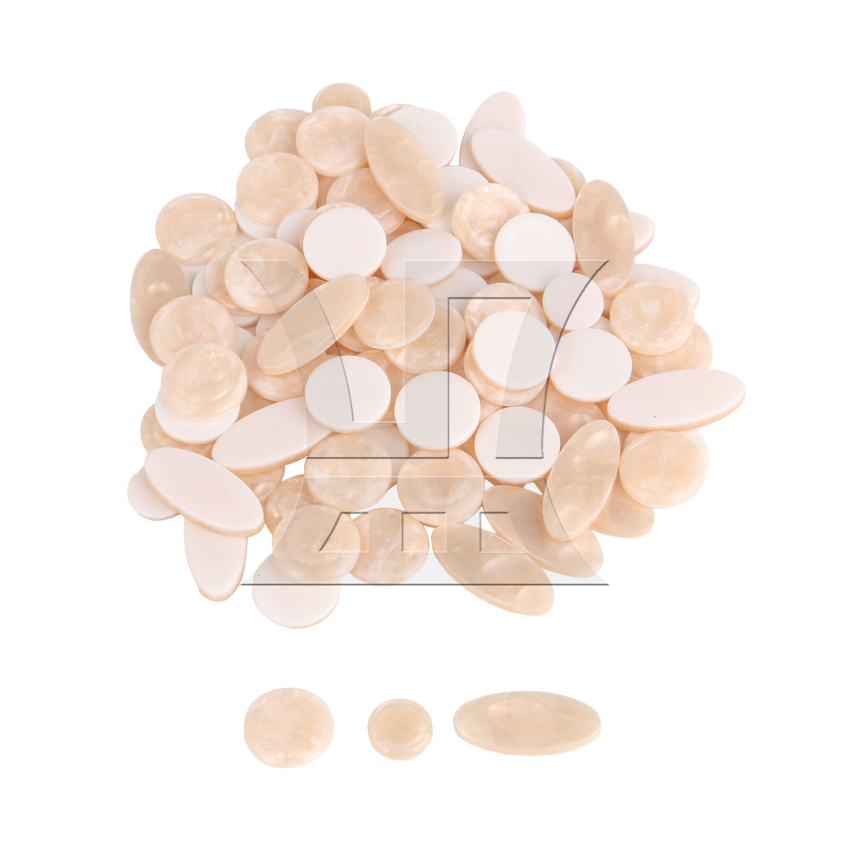 BQLZR Alto Tenor Soprano Saxophone Key Buttons Pearl Round & Oval Inlays Set of 2
