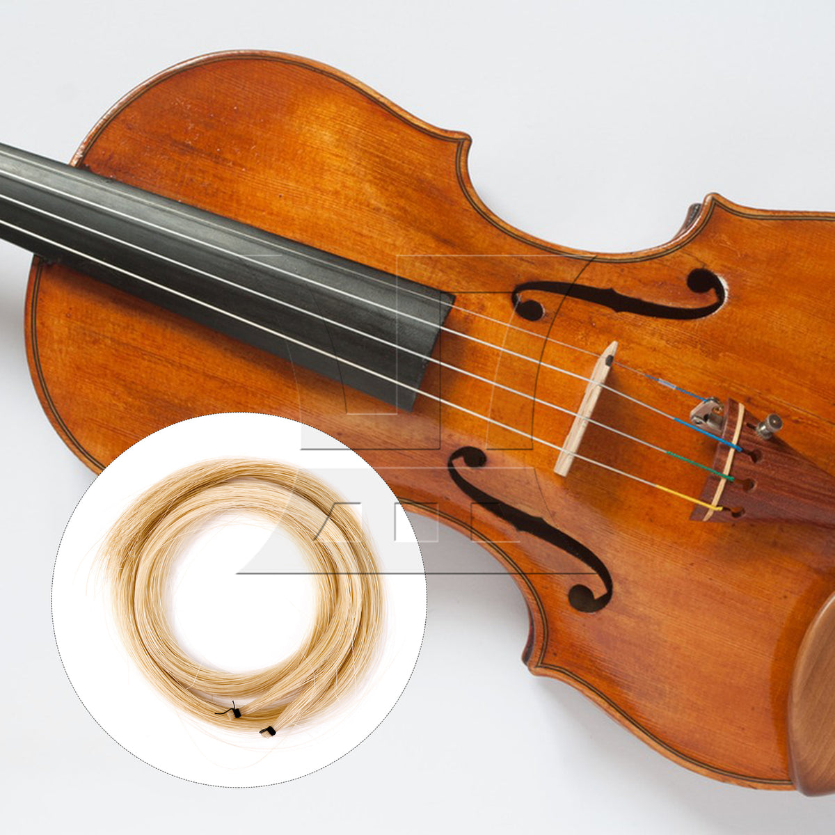 BQLZR 10Pieces Fiddle Bow Hair White 32-33.5Inch Length for 4/4 Full Size Violin