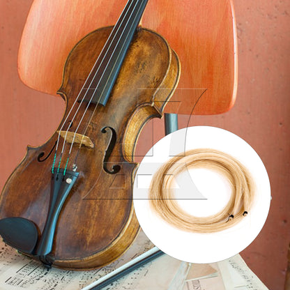BQLZR 10Pieces Fiddle Bow Hair White 32-33.5Inch Length for 4/4 Full Size Violin