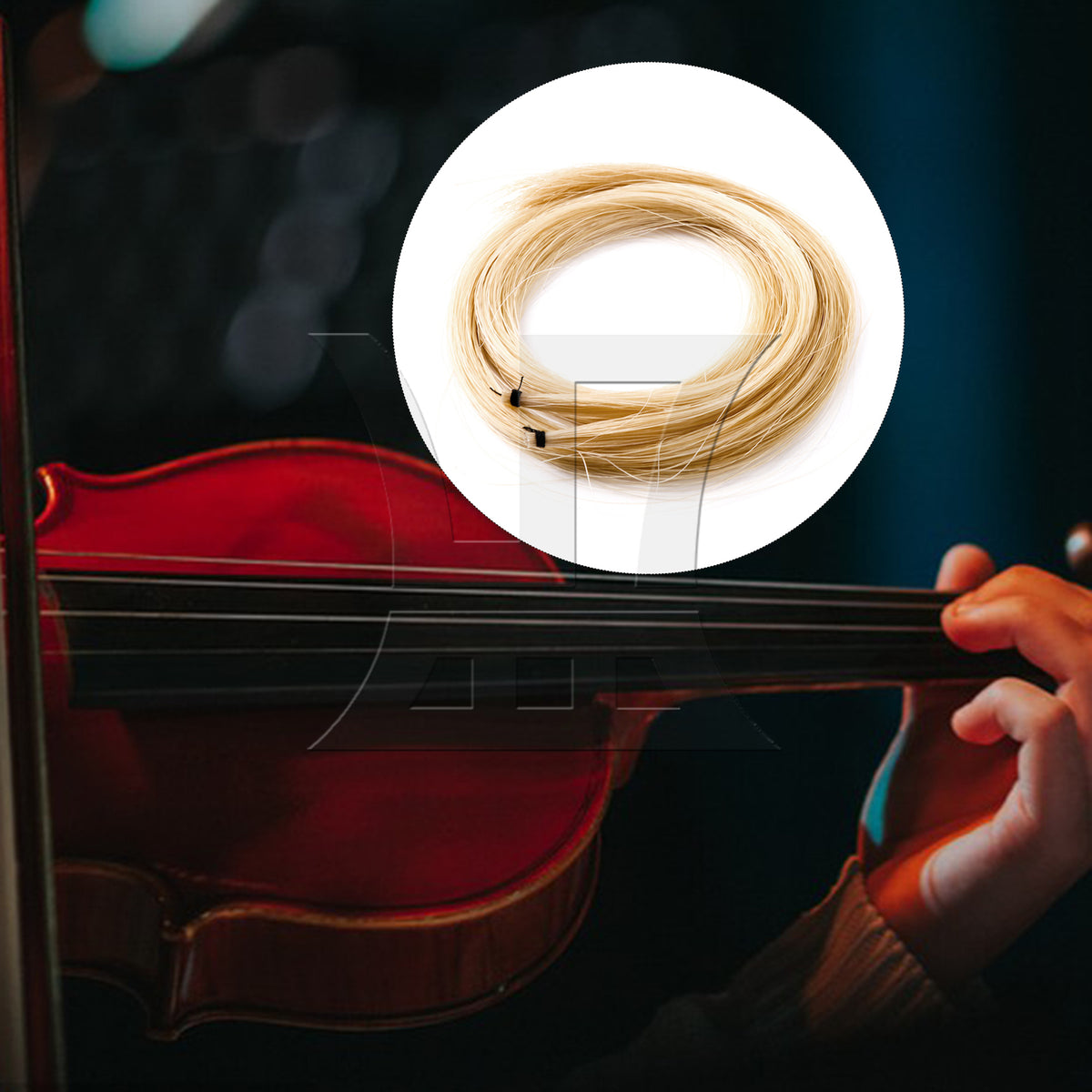 BQLZR 10Pieces Fiddle Bow Hair White 32-33.5Inch Length for 4/4 Full Size Violin