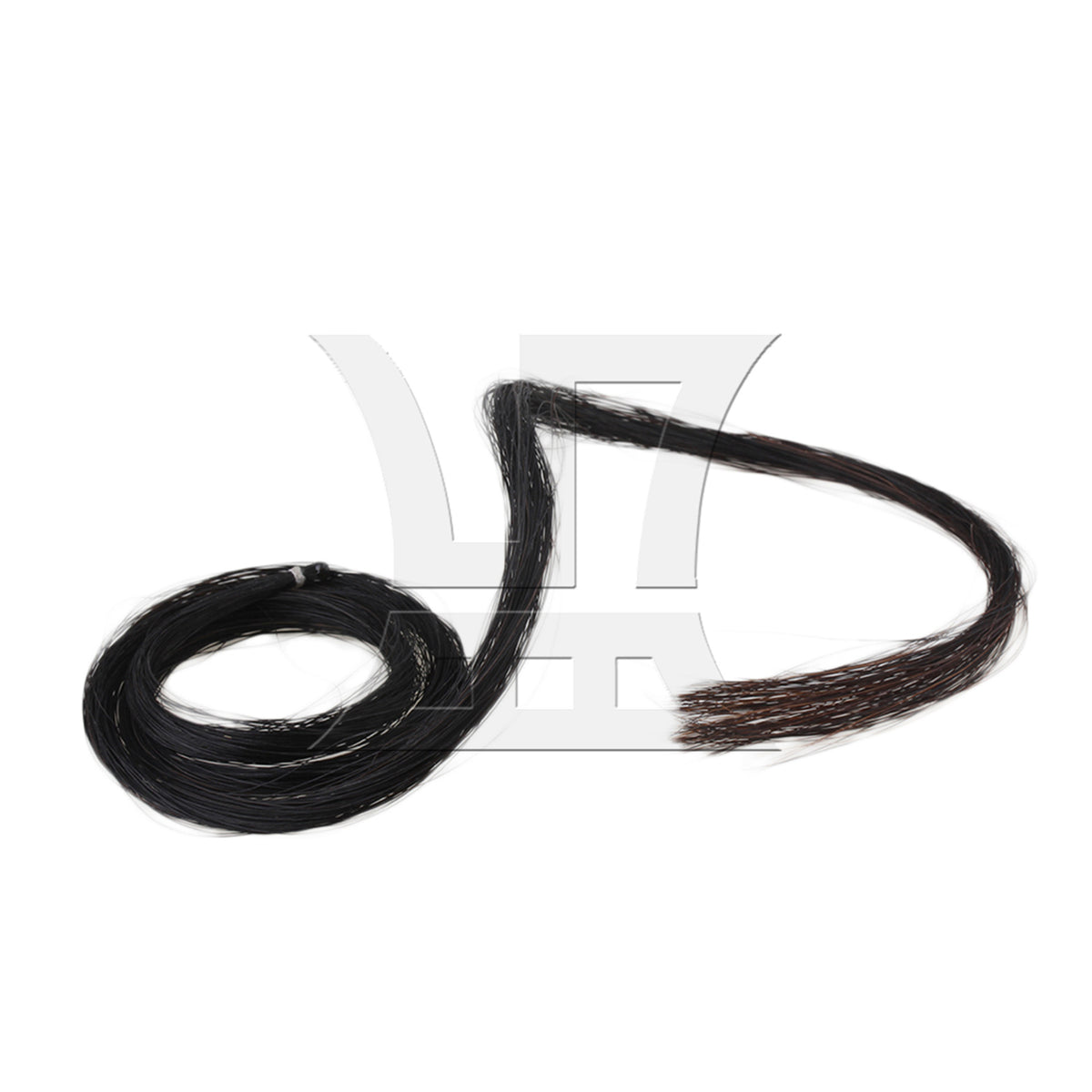 BQLZR 2 Pieces Violin Horse Tail Bow Hair Replacement Parts 31 to 31.5 Inch Black