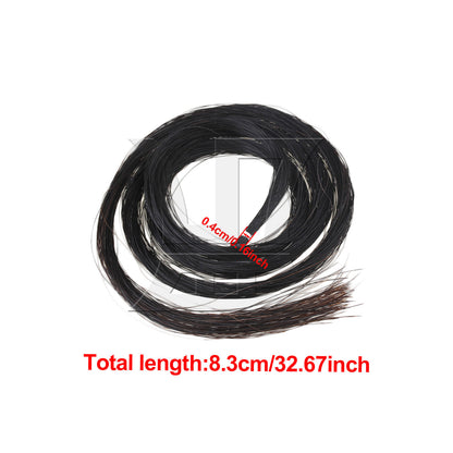 BQLZR 2 Pieces Violin Horse Tail Bow Hair Replacement Parts 31 to 31.5 Inch Black